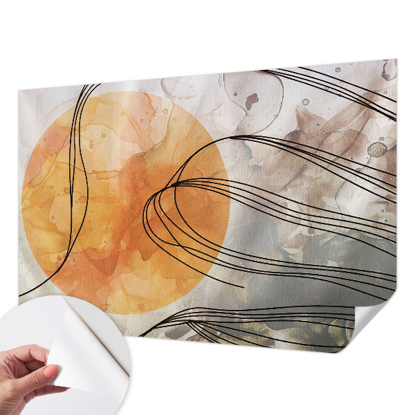 Self-adhesive photo wallpaper with a harmonious abstract motif