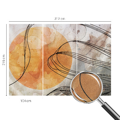 Self-adhesive photo wallpaper with a harmonious abstract motif