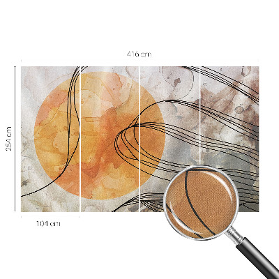 Self-adhesive photo wallpaper with a harmonious abstract motif