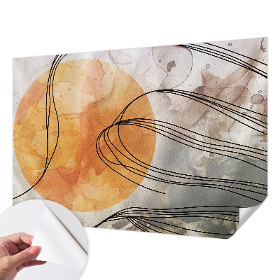 Self-adhesive photo wallpaper with a harmonious abstract motif