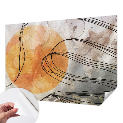 Self-adhesive photo wallpaper with a harmonious abstract motif