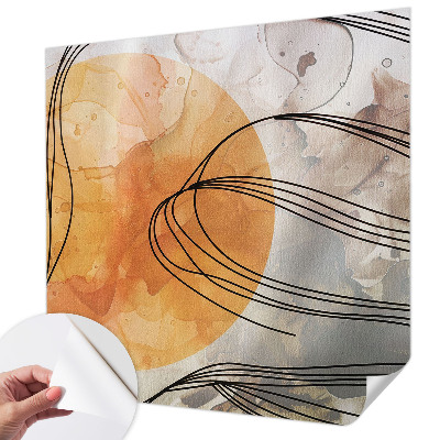Self-adhesive photo wallpaper with a harmonious abstract motif