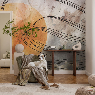 Self-adhesive photo wallpaper with a harmonious abstract motif