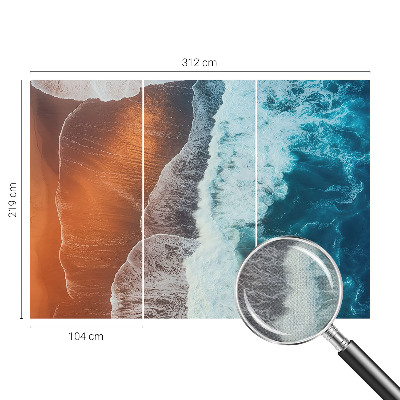 Peel and stick wall mural for bedroom with a marine symbiosis design