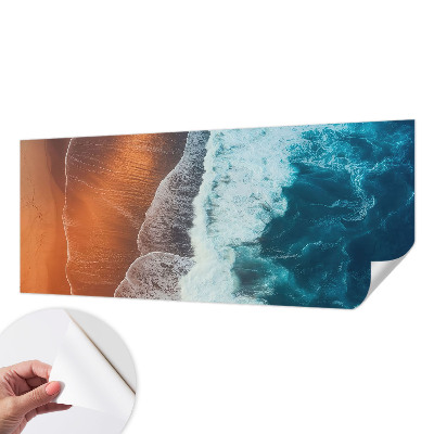 Peel and stick wall mural for bedroom with a marine symbiosis design