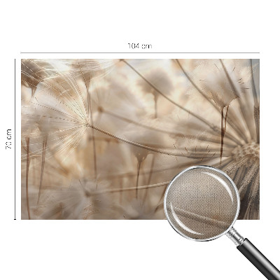 Peel and stick wall mural for kids' room with a subtle dandelion design