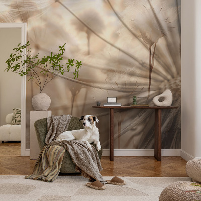 Peel and stick wall mural for kids' room Subtle dandelions