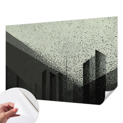 3D wall mural City geometry