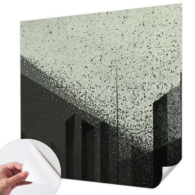 3D wall mural City geometry