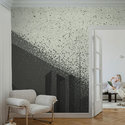 3D wall mural City geometry