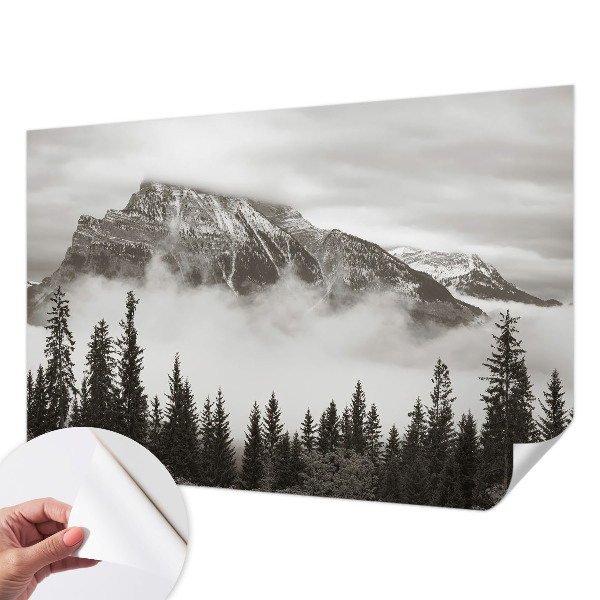 3D photo wallpaper mural of a mountain landscape
