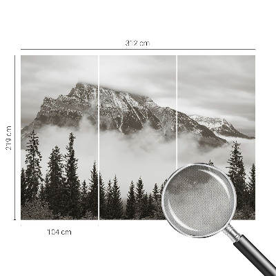 3D photo wallpaper mural of a mountain landscape