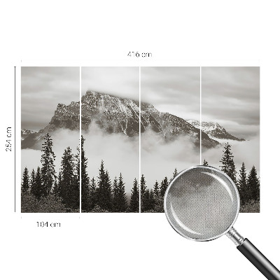 3D photo wallpaper mural of a mountain landscape