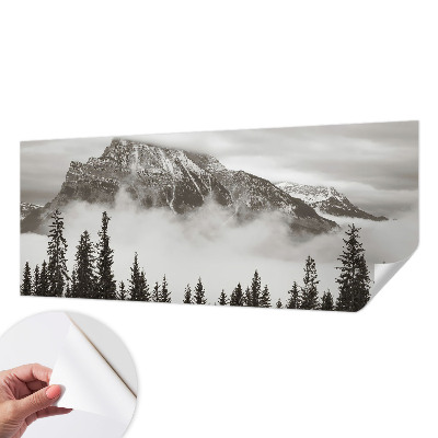 3D photo wallpaper mural of a mountain landscape
