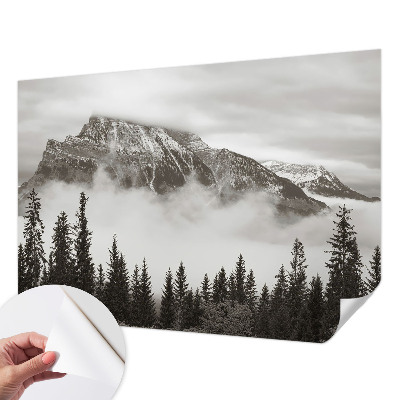 3D photo wallpaper mural of a mountain landscape