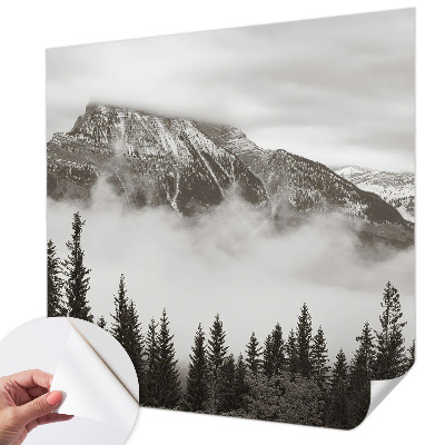 3D photo wallpaper mural of a mountain landscape