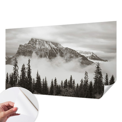 3D photo wallpaper mural of a mountain landscape