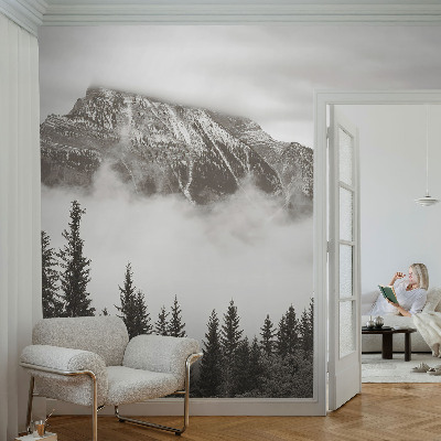 3D photo wallpaper mural of a mountain landscape