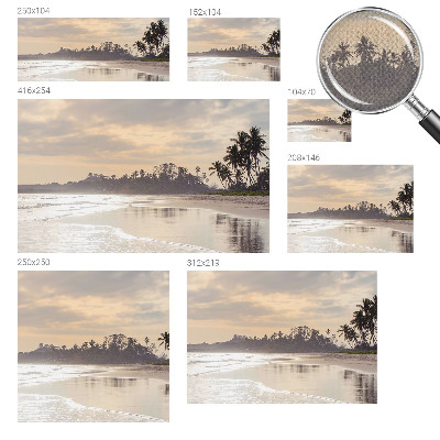 Nursery wall mural with a beach morning scene