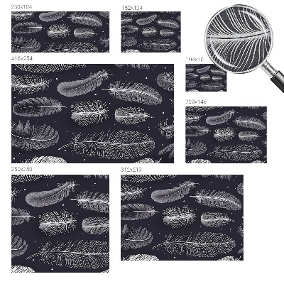 Self-adhesive wall mural Subtle feathers