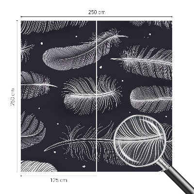 Self-adhesive wall mural Subtle feathers
