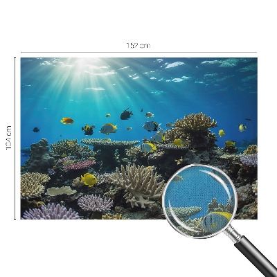 Stick-on wall mural with an underwater world design