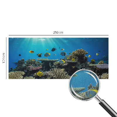Stick-on wall mural with an underwater world design