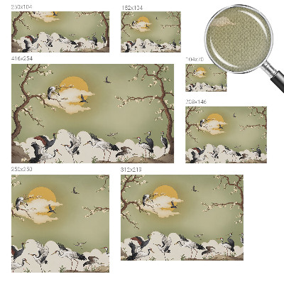 Removable wall mural wallpaper with an elegant nature design