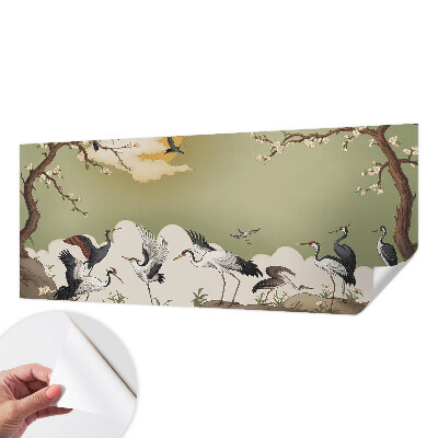 Removable wall mural wallpaper with an elegant nature design