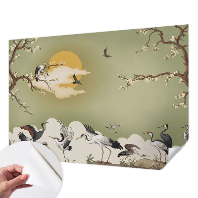 Removable wall mural wallpaper with an elegant nature design