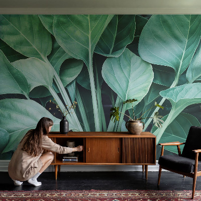 Peel and stick wall mural for living room Green nature