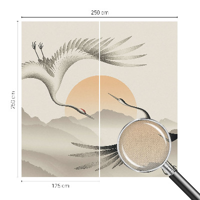 Peel and stick wall mural for bedroom East Cranes