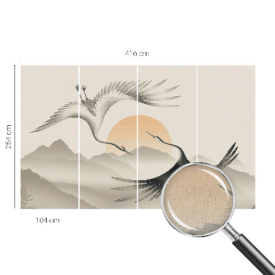 Peel and stick wall mural for bedroom East Cranes