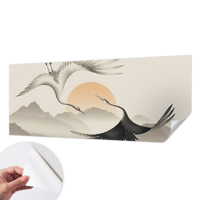 Peel and stick wall mural for bedroom East Cranes
