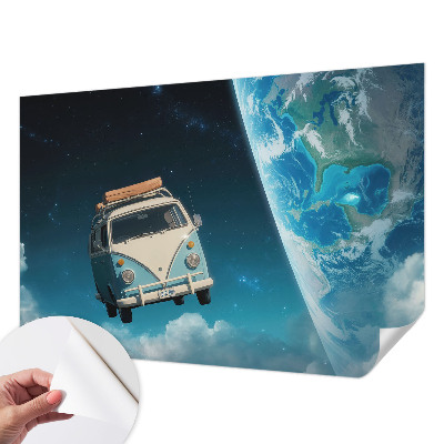 Peel and stick wall mural for kids' room Space travel