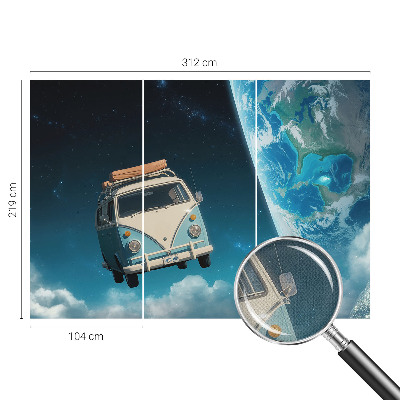 Peel and stick wall mural for kids' room Space travel