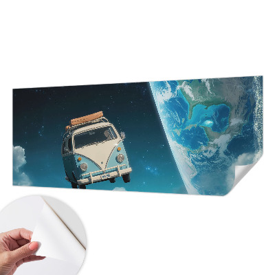Peel and stick wall mural for kids' room Space travel