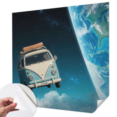 Peel and stick wall mural for kids' room Space travel