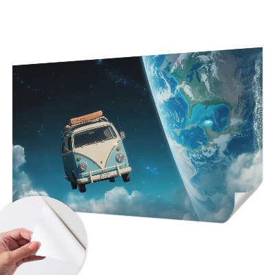 Peel and stick wall mural for kids' room Space travel