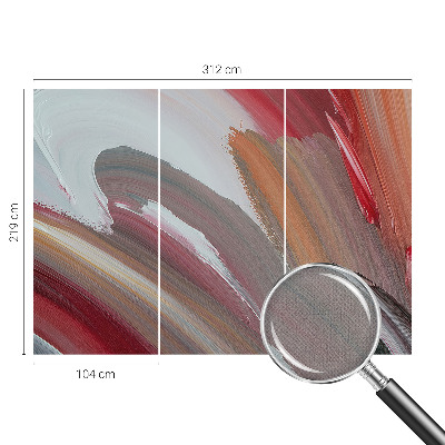 3D wall mural with a painterly expression finish