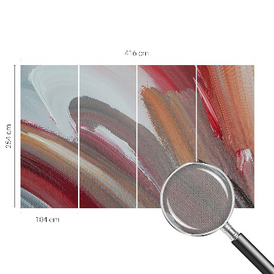 3D wall mural with a painterly expression finish