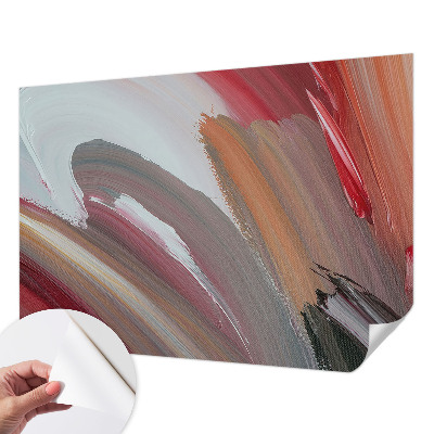 3D wall mural with a painterly expression finish