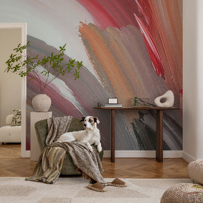 3D wall mural with a painterly expression finish