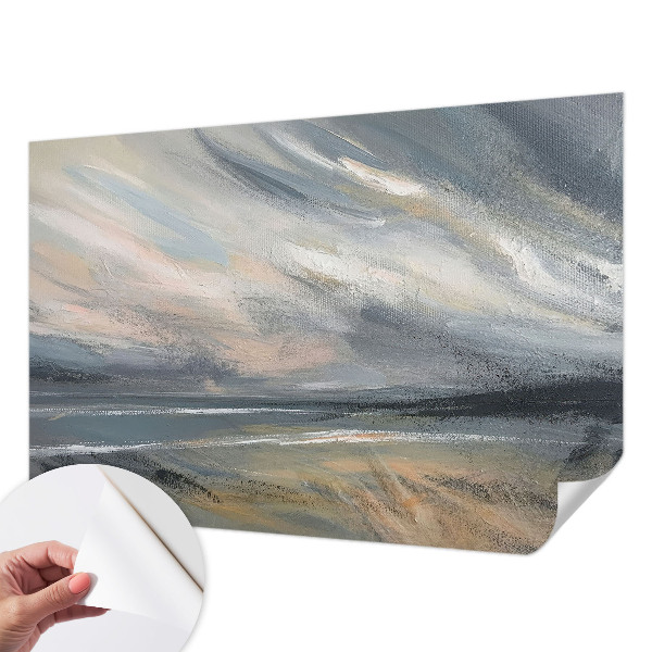 3D photo wallpaper mural with a morning calm landscape scene
