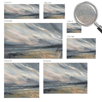 3D photo wallpaper mural with a morning calm landscape scene