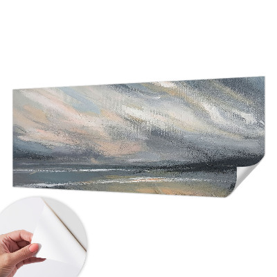 3D photo wallpaper mural with a morning calm landscape scene