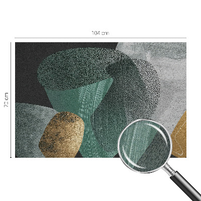 Nursery wall mural with an abstract geometric design