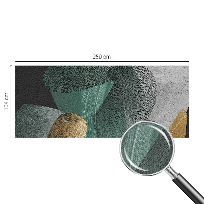 Nursery wall mural with an abstract geometric design