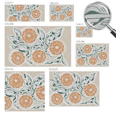 Children's wall mural Fruit patterns