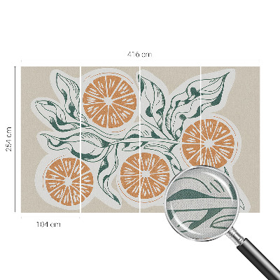 Children's wall mural Fruit patterns